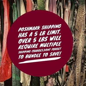 Poshmark limits Shipping to 5 lbs per package.